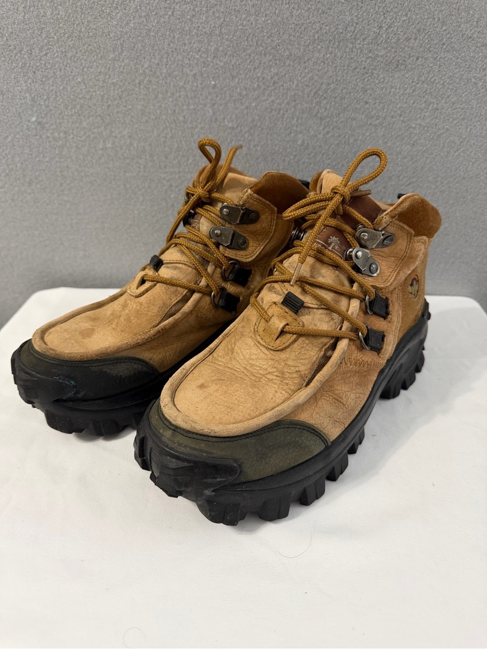 Woodland Hiking Boots S9 Men’s Beige Leather Urban Trekking Water Proof